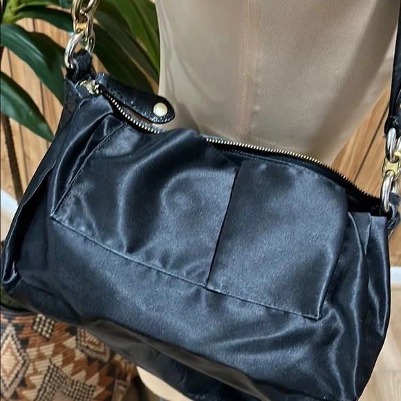 COACH Ashley Black & Snakeskin Leather Crossbody Bag F20114 - Picture 16 of 16